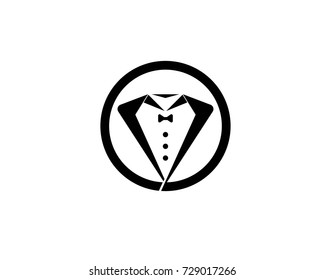 Tuxedo man logo design template