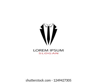 Tuxedo man logo design vector template