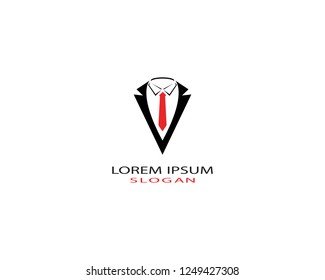 Tuxedo man logo design vector template