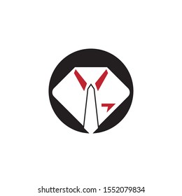 Tuxedo man logo design vector illustration