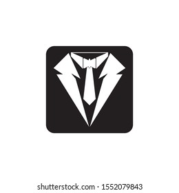 Tuxedo man logo design vector illustration