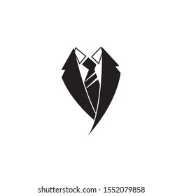 Tuxedo man logo design vector illustration