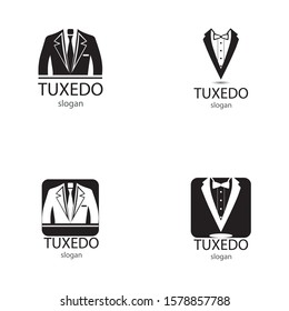 Tuxedo man logo design vector template