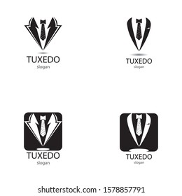 Tuxedo man logo design vector template