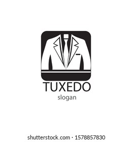 Tuxedo man logo design vector template
