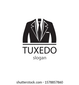 Tuxedo man logo design vector template