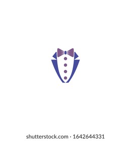 Tuxedo man logo design vector illustration