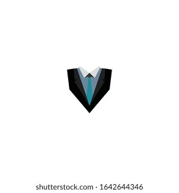 Tuxedo man logo design vector illustration