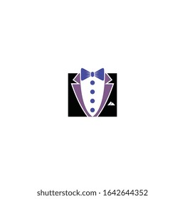 Tuxedo man logo design vector illustration