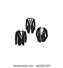 Tuxedo man logo design vector illustration