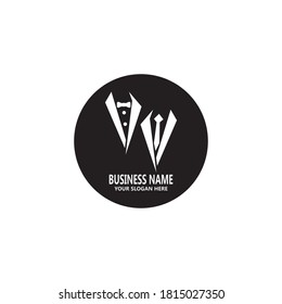 Tuxedo man logo design vector illustration