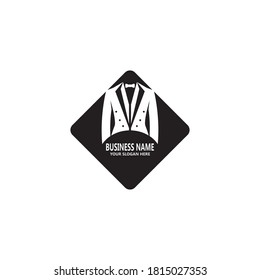 Tuxedo man logo design vector illustration