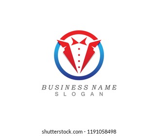 Tuxedo Man logo dessign vector