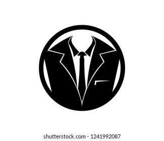 Tuxedo man logo and symbols black icons template