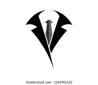Tuxedo man logo and symbols black icons template