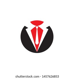 Tuxedo Man Logo Symbols Black Icons Template