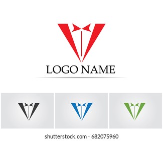 Tuxedo man logo and symbols black icons template
