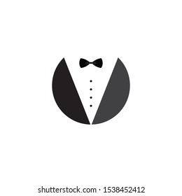 Tuxedo man logo vector template