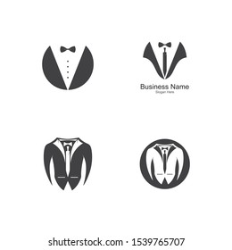 Tuxedo man logo vector template