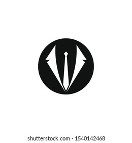 Tuxedo man logo vector template