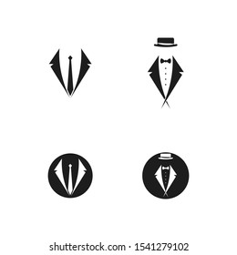 Tuxedo man logo vector template