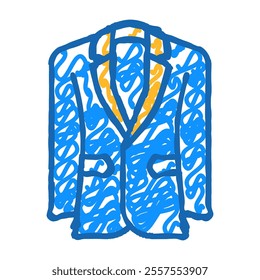 tuxedo outerwear male doodle icon sketch vector. tuxedo outerwear male sign. isolated symbol illustration