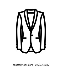 tuxedo outerwear male line icon vector. tuxedo outerwear male sign. isolated contour symbol black illustration