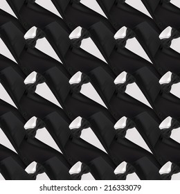 Tuxedo seamless background. Bussiness abstract fashion design