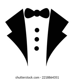 Tuxedo Shirt Flat Design Icon - Vector Illustration