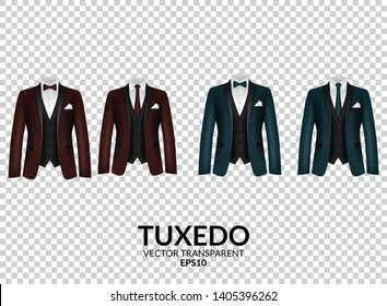 Tuxedo. Stylish suit. Eps10 vector illustration. Isolated on transparent background