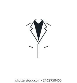 tuxedo suite tailor logo vector illustration template design