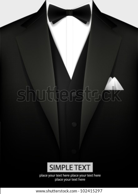 Tuxedo Vector Background Bow Stock Vector (Royalty Free) 102415297