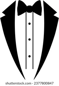 Tuxedo Vector Black Silhouette Tuxedo