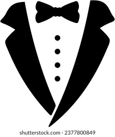 Tuxedo Vector Black Silhouette Tuxedo