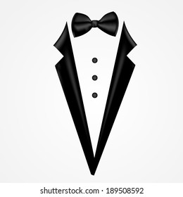 Tuxedo vector with bow