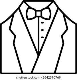 Tuxedo vector icon. Can be used for printing, mobile and web applications.