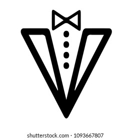 Tuxedo vector icon eps 10. Suit and bow illustration.