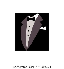 tuxedo vector logo design illustration