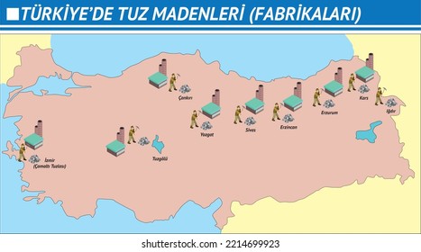 Türkiyede Tuz Madenleri Harita, Coğrafya Haritaları, Madenler, Tuz Madenleri, Demir, Bakır Yatakları, Boksit, Bor, Alüminyum, Mermer, Altın, Mermer, Krom, Kükürt, Nikel, Coğrafya Harita