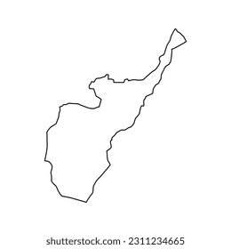 Tuzi Municipality map, administrative subdivision of Montenegro. Vector illustration.