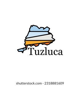 Tuzluca city map, vector file map of Turkey, Geometric Map of Turkey Vector Design Template. Editable Stroke