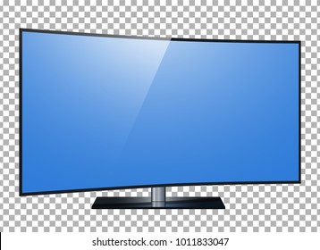 TV. 4k Ultra HD screen, led tv isolated on a transparancy background.