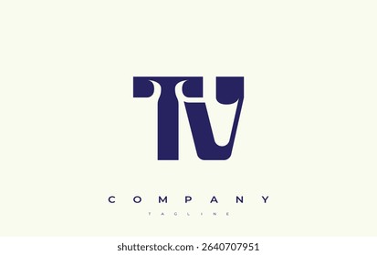 TV Abstract Geometric Logo Design. Modern and elegant logo design with simplistic typography elements, showcasing branding excellence.