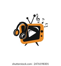 logotipo abstracto de la tv estilo moderno