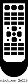 TV, Ac remote button icon flat and line isolated on transparent background. It is an electronic device to operate smart TV from a distance technology wirelessly power for app and web