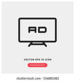 tv advertising vector icon