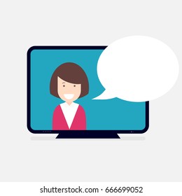tv anchor icon. Vector illustration isolated on white background
