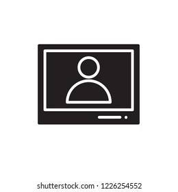 tv annauncer icon vector. job glyph icon