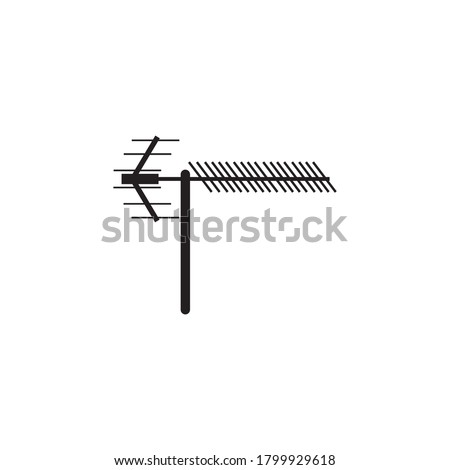 tv antena vector design ilustration icon templat
