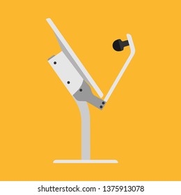 TV antenna broadcast media vector icon technology. Channel signal dish receiver satellite. Cartoon tower station network